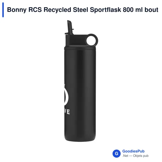 Bouteille isotherme personnalisable Bonny RCS en acier inoxydable recycléavec logo - Image 1