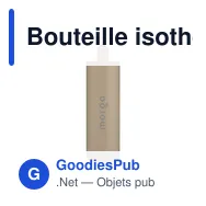 Bouteille isotherme personnalisable Bonny RCS en acier inoxydable recycléavec logo - Miniature 11