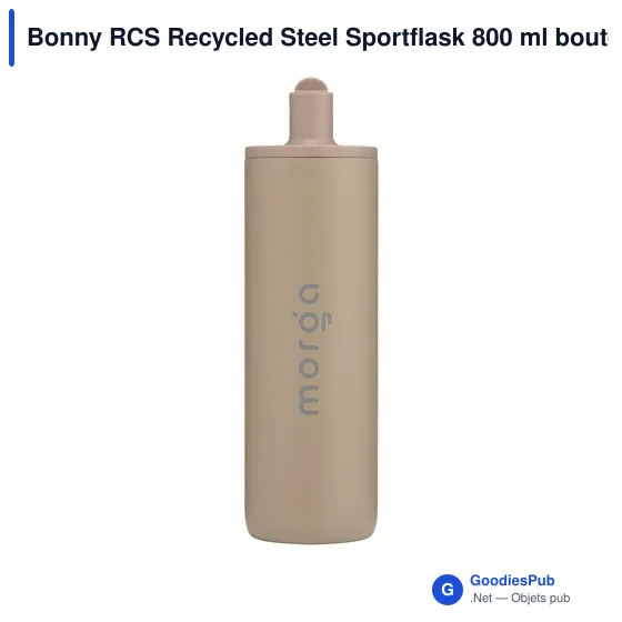 Bouteille isotherme personnalisable Bonny RCS en acier inoxydable recycléavec logo - Image 11