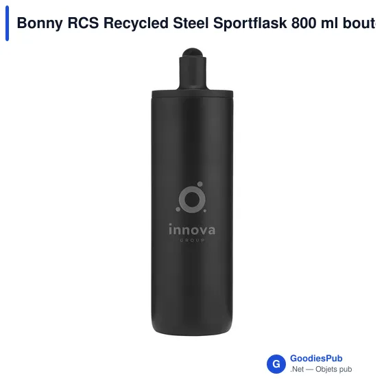 Bouteille isotherme personnalisable Bonny RCS en acier inoxydable recycléavec logo - Image 3