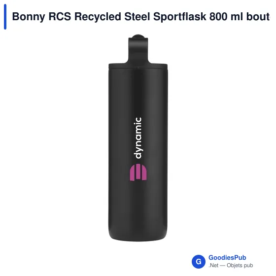 Bouteille isotherme personnalisable Bonny RCS en acier inoxydable recycléavec logo - Image 4