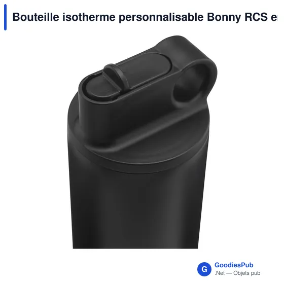 Bouteille isotherme personnalisable Bonny RCS en acier inoxydable recycléavec logo - Image 6