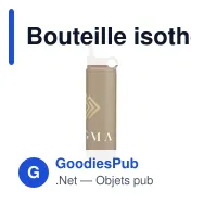 Bouteille isotherme personnalisable Bonny RCS en acier inoxydable recycléavec logo - Miniature 9