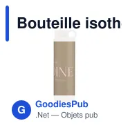 Bouteille isotherme personnalisable Bonny RCS en acier inoxydable recycléavec logo - Miniature 10