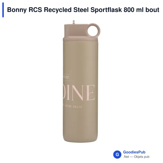 Bouteille isotherme personnalisable Bonny RCS en acier inoxydable recycléavec logo - Image 10