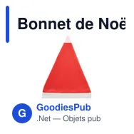 Bonnet de Noël personnalisable avec logo pour entreprises - Miniature 2