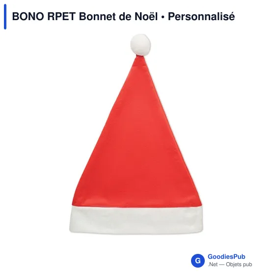 Bonnet de Noël personnalisable avec logo pour entreprises - Image 2