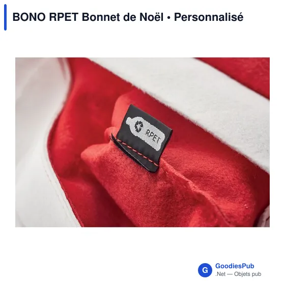 Bonnet de Noël personnalisable avec logo pour entreprises - Image 3