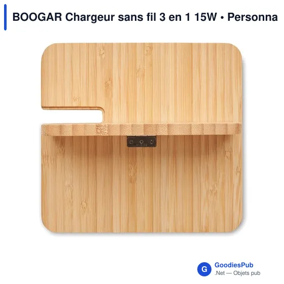 BOOGAR Chargeur sans fil 3 en 1 15W - Image 4