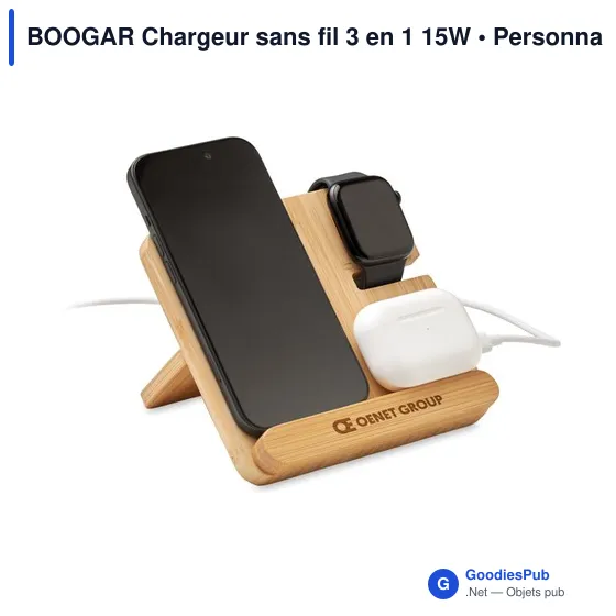 BOOGAR Chargeur sans fil 3 en 1 15W - Image 5