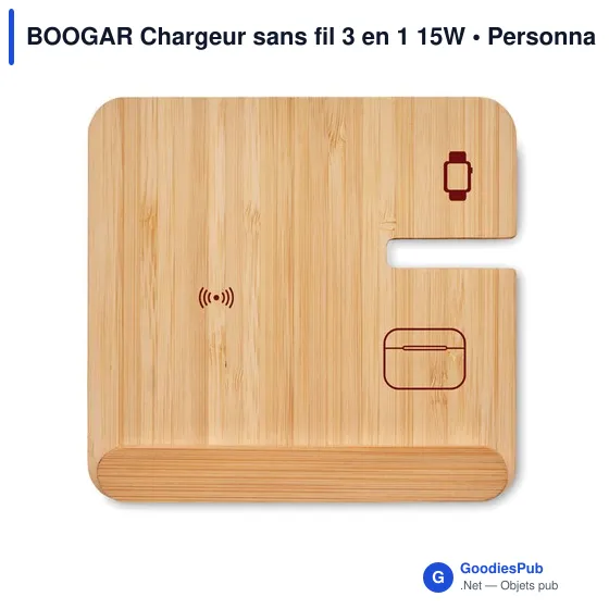 BOOGAR Chargeur sans fil 3 en 1 15W - Image 7