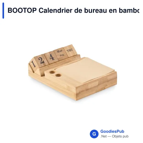 BOOTOP Calendrier de bureau en bambou