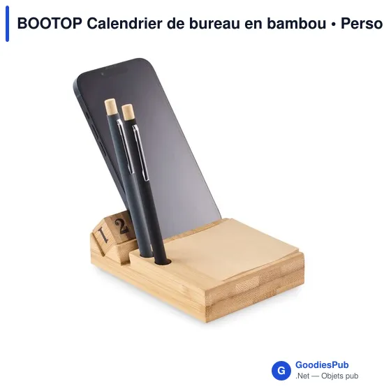 BOOTOP Calendrier de bureau en bambou - Image 2