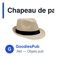 Chapeau de paille personnalisable avec logo - BOOWIE - Miniature 1