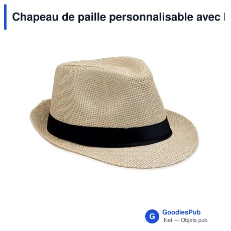 Chapeau de paille personnalisable avec logo - BOOWIE