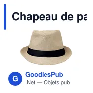 Chapeau de paille personnalisable avec logo - BOOWIE - Miniature 2