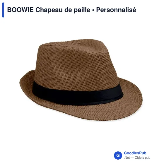 Chapeau de paille personnalisable avec logo - BOOWIE - Image 12