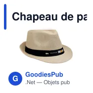 Chapeau de paille personnalisable avec logo - BOOWIE - Miniature 3