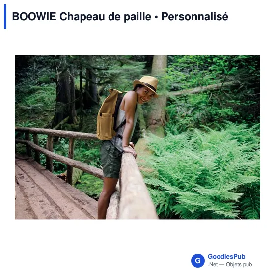 Chapeau de paille personnalisable avec logo - BOOWIE - Image 4