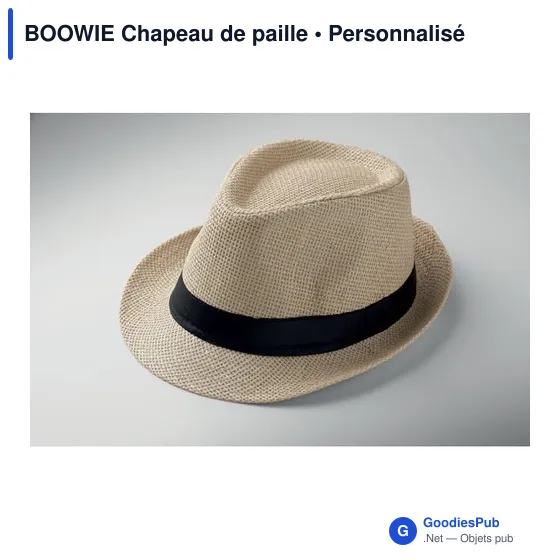 Chapeau de paille personnalisable avec logo - BOOWIE - Image 5