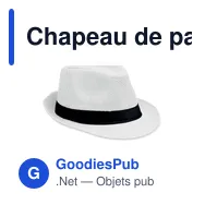 Chapeau de paille personnalisable avec logo - BOOWIE - Miniature 6