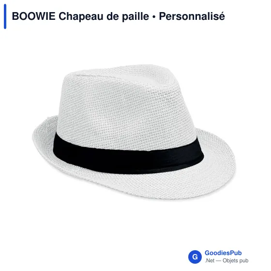Chapeau de paille personnalisable avec logo - BOOWIE - Image 6