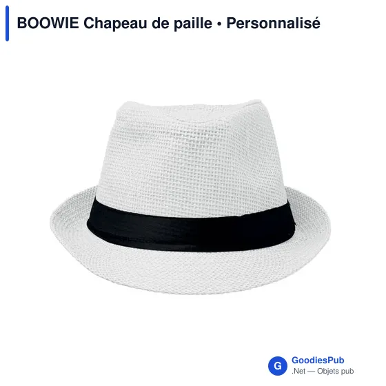 Chapeau de paille personnalisable avec logo - BOOWIE - Image 7