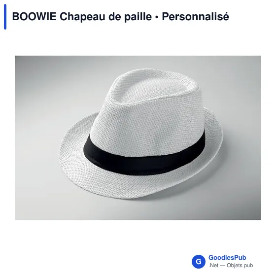 Chapeau de paille personnalisable avec logo - BOOWIE - Image 8