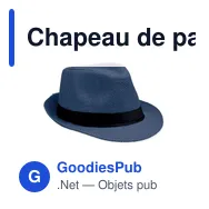 Chapeau de paille personnalisable avec logo - BOOWIE - Miniature 9