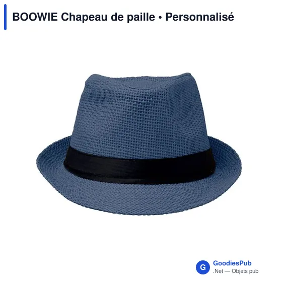 Chapeau de paille personnalisable avec logo - BOOWIE - Image 10