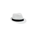 Variante blanc - Chapeau de paille personnalisable avec logo - BOOWIE