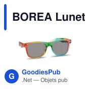 Lunettes de soleil personnalisables BOREA avec logo - UV400 - Miniature 1
