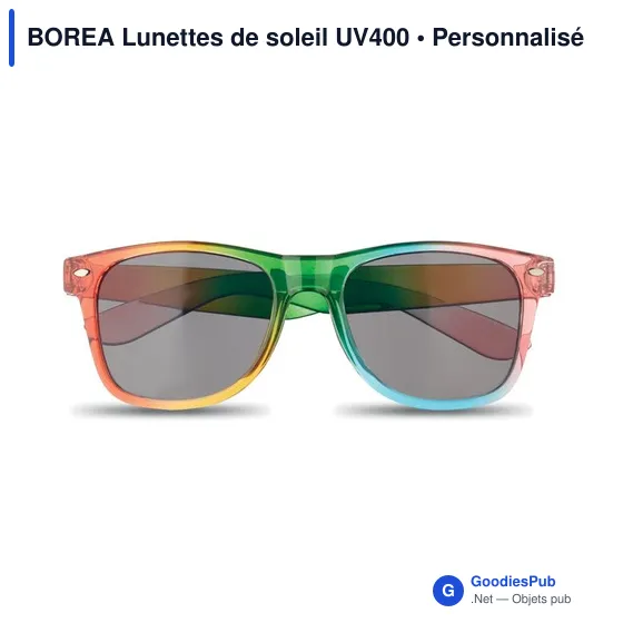 Lunettes de soleil personnalisables BOREA avec logo - UV400 - Image 2