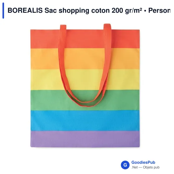 BOREALIS Sac shopping coton 200 gr/m² - Image 1