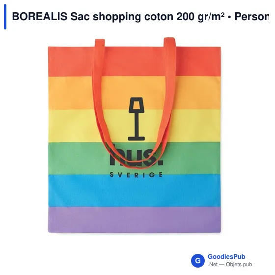 BOREALIS Sac shopping coton 200 gr/m² - Image 3