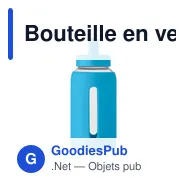 Bouteille en verre borosilicate personnalisable avec logo - BORIS - Miniature 3