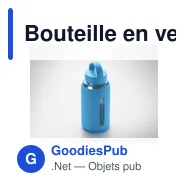 Bouteille en verre borosilicate personnalisable avec logo - BORIS - Miniature 6