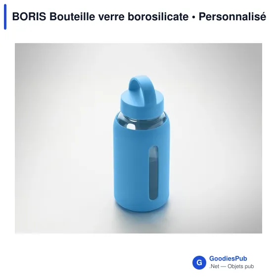 Bouteille en verre borosilicate personnalisable avec logo - BORIS - Image 6