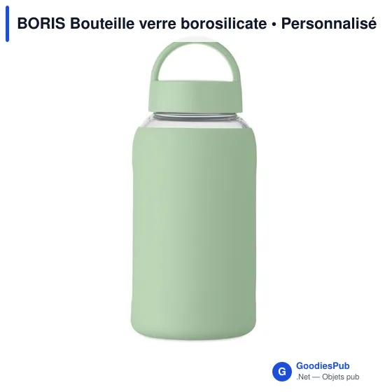 Bouteille en verre borosilicate personnalisable avec logo - BORIS - Image 8