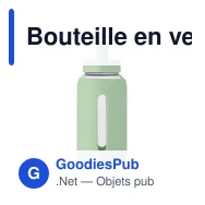 Bouteille en verre borosilicate personnalisable avec logo - BORIS - Miniature 9