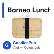 Boîte à déjeuner personnalisable en verre Borneo avec logo - Miniature 2