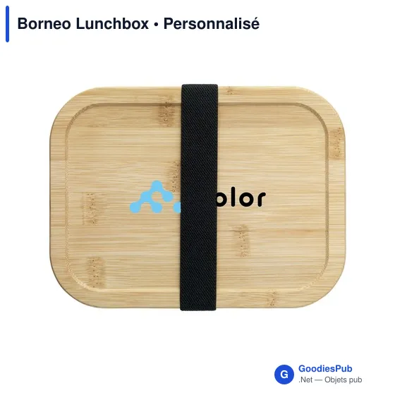 Boîte à déjeuner personnalisable en verre Borneo avec logo - Image 11