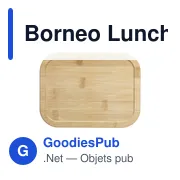 Boîte à déjeuner personnalisable en verre Borneo avec logo - Miniature 4