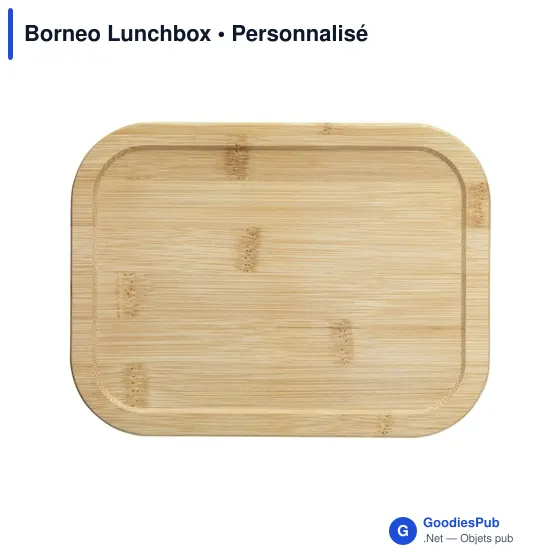 Boîte à déjeuner personnalisable en verre Borneo avec logo - Image 4
