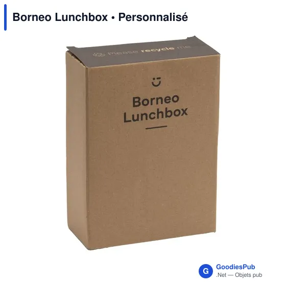 Boîte à déjeuner personnalisable en verre Borneo avec logo - Image 5