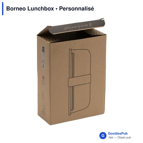 Boîte à déjeuner personnalisable en verre Borneo avec logo - Image 6
