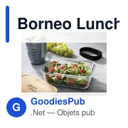 Boîte à déjeuner personnalisable en verre Borneo avec logo - Miniature 7