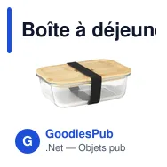 Boîte à déjeuner personnalisable en verre Borneo avec logo - Miniature 10