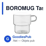 BOROMUG Tasse en verre 300 ml - Miniature 1