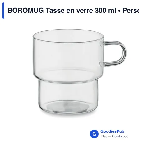 BOROMUG Tasse en verre 300 ml